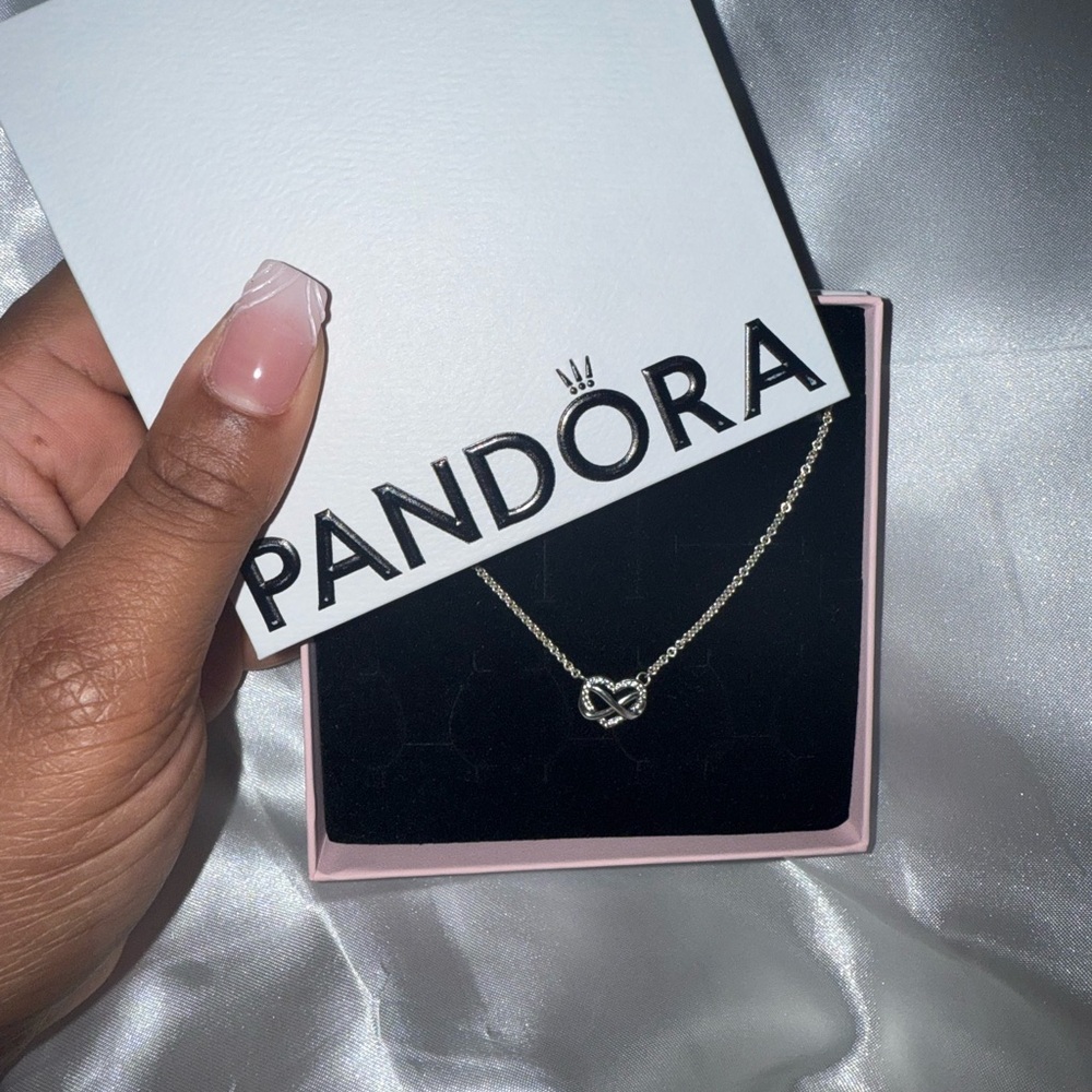 Pandora Silver Infinity Heart Necklace